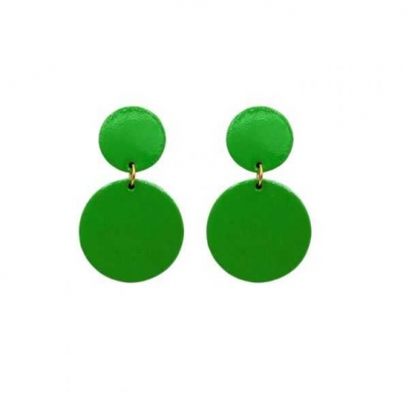 Boucles Twiggy vert pomme néon par Demisel