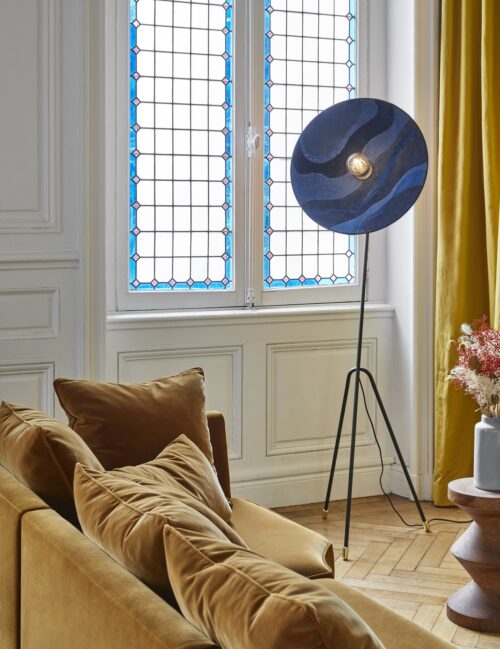 Lampadaire issu d'une collaboration avec la designer textile Sonia Laudet.