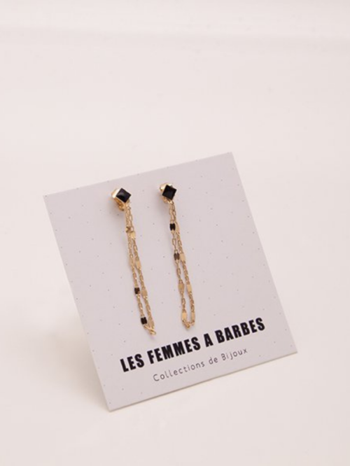 Boucles d'oreilles à fine chaîne, alliant légèreté et élégance