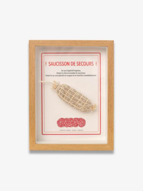 saucisson tricotée dans un cadre