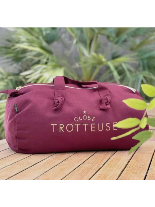 sac couleur aubergine en coton made in France