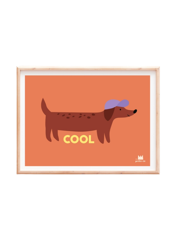 affiche déco chien teckel