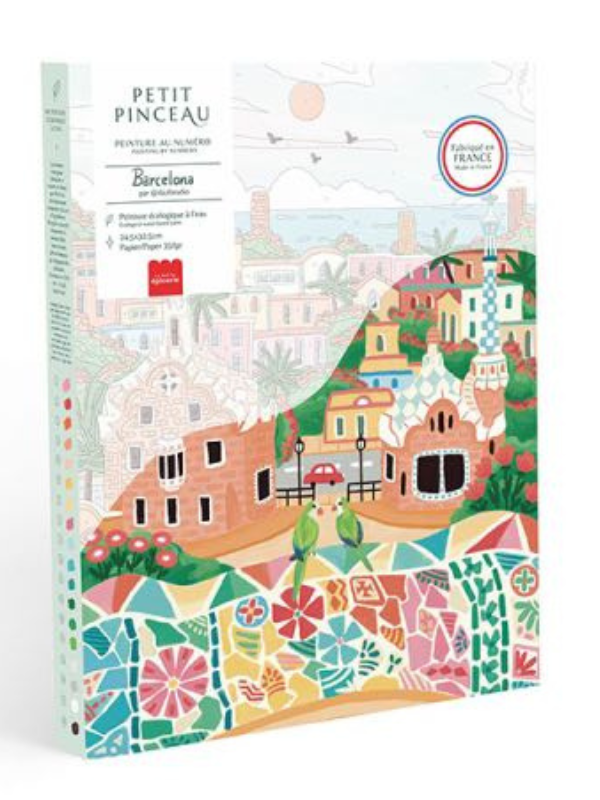 Coffret peinture au numéro Barcelone par La petite épicerie