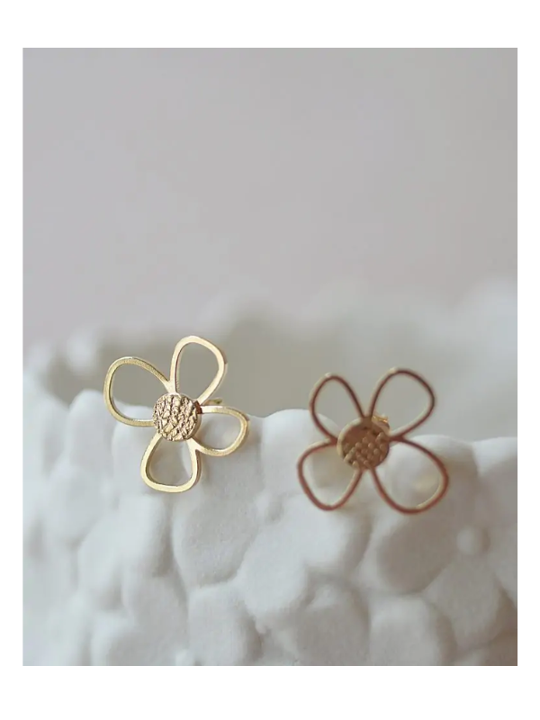 Boucles d’oreilles Janis fleur dentelle