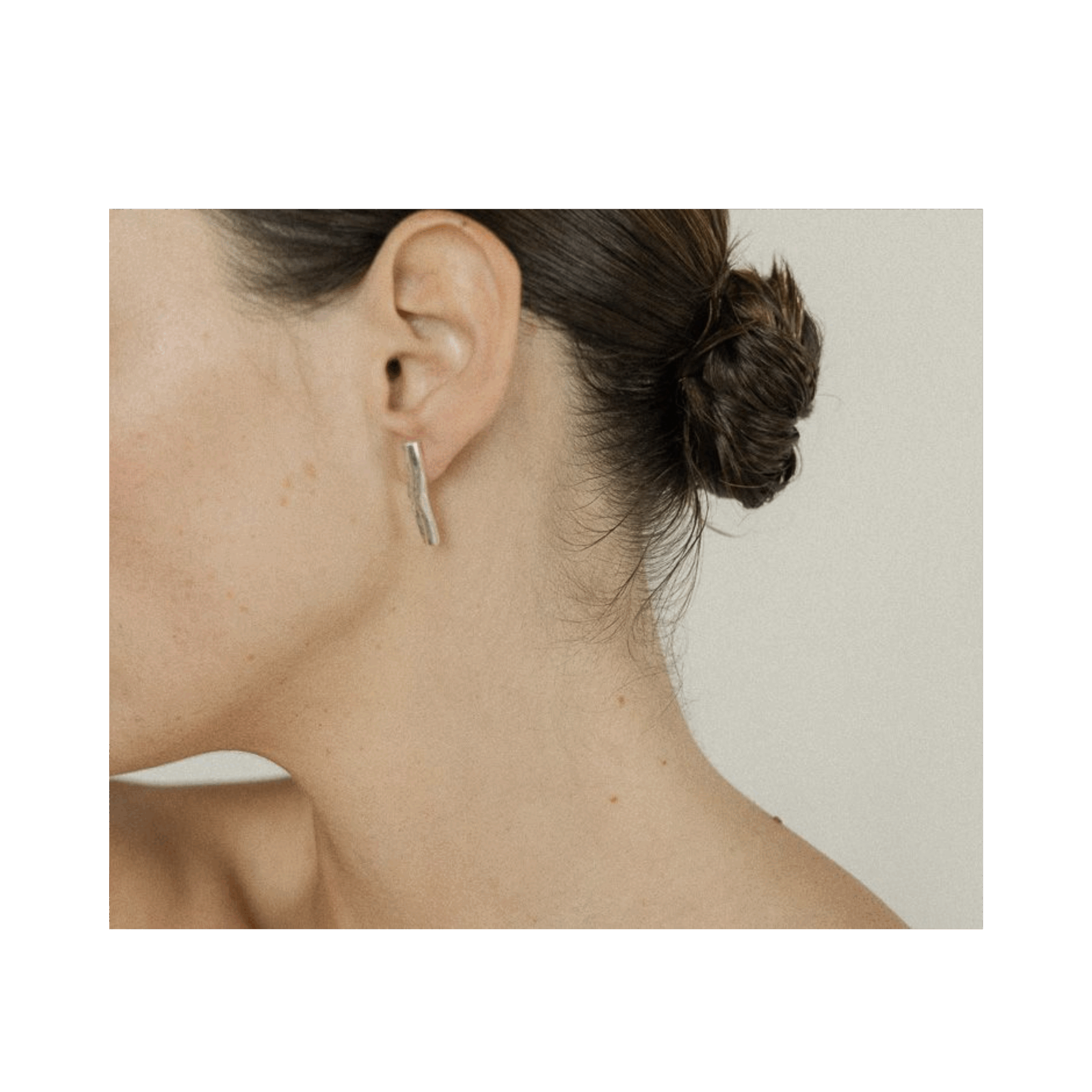 boucles d’oreilles en argent forme organique