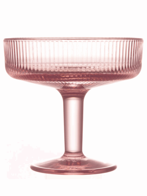 Lot de 6 coupes à dessert Alice rose