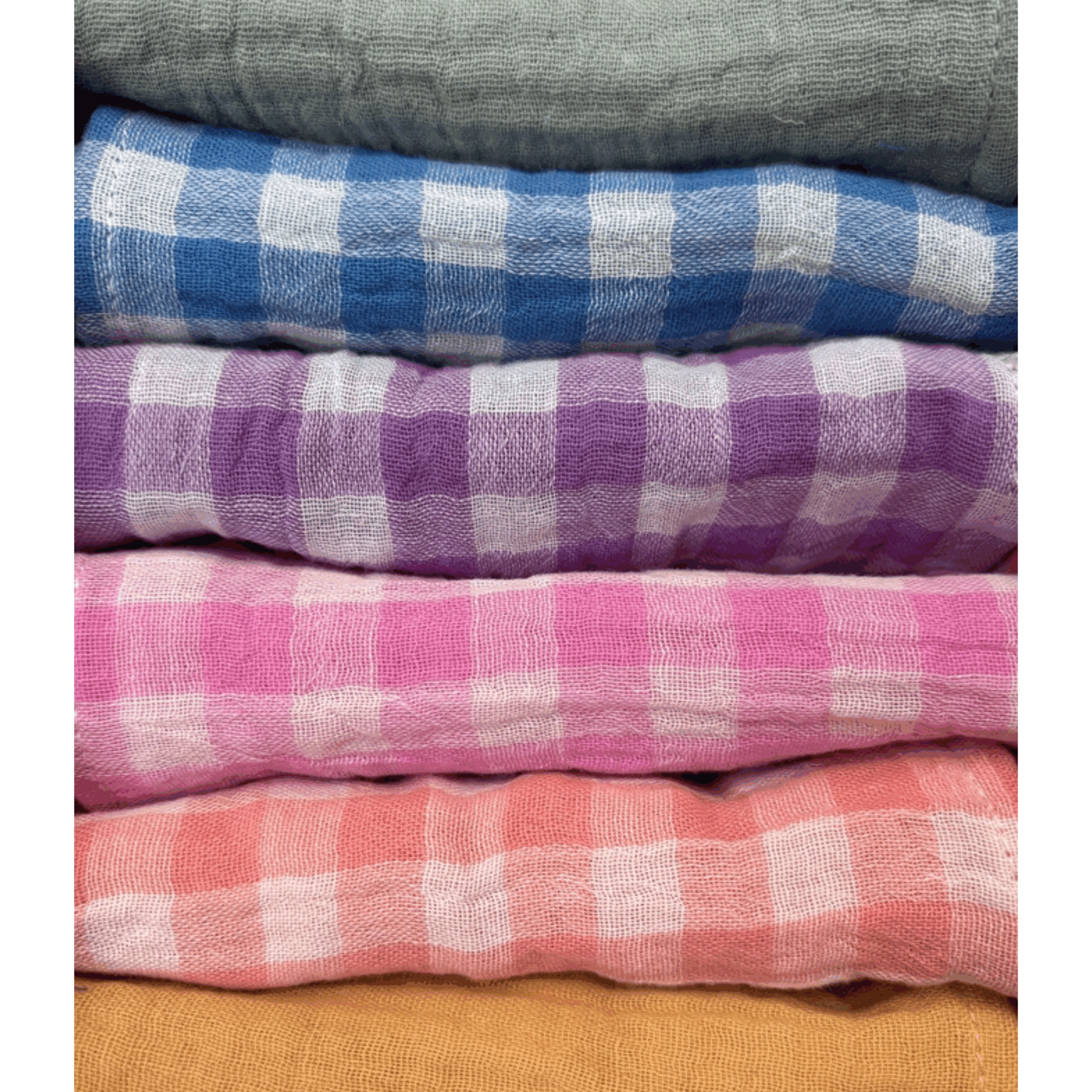 lot 6 serviettes de table gaz de coton 6motifs assortis pour ces serviettes de table