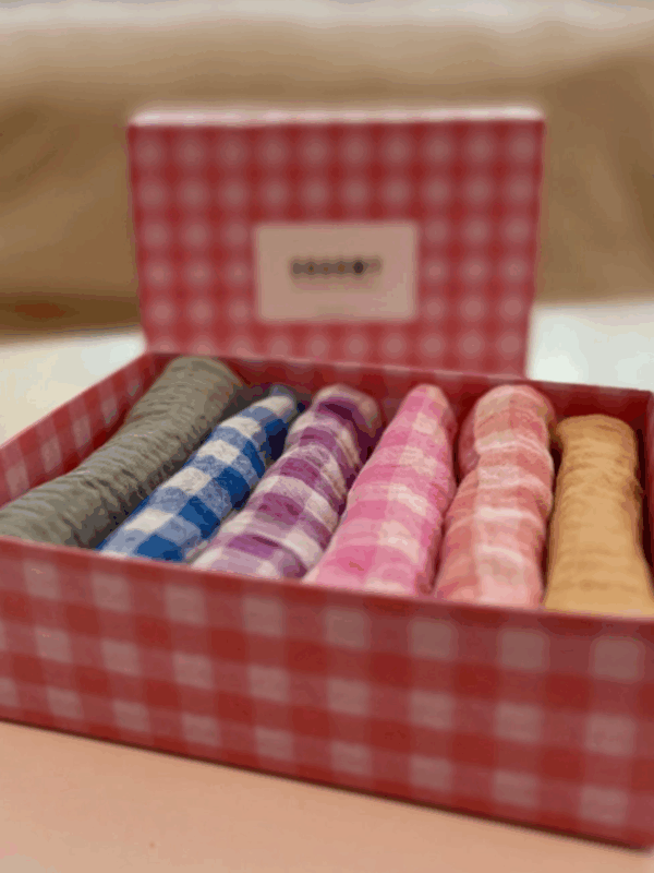 coffret de 6 serviettes de table "Petite" en gaze de coton 100% Oekotex, fabriqué avec soin en France