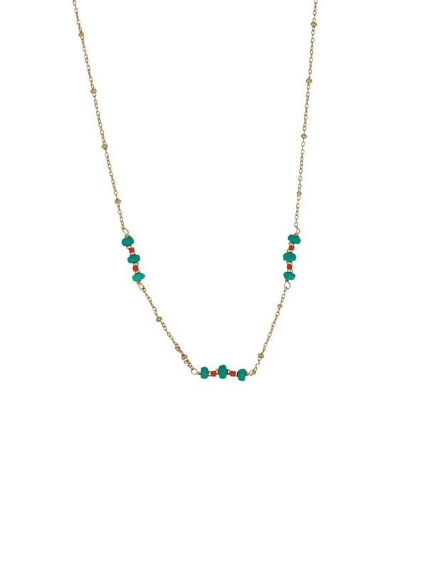 collier pierres naturelles turquoise