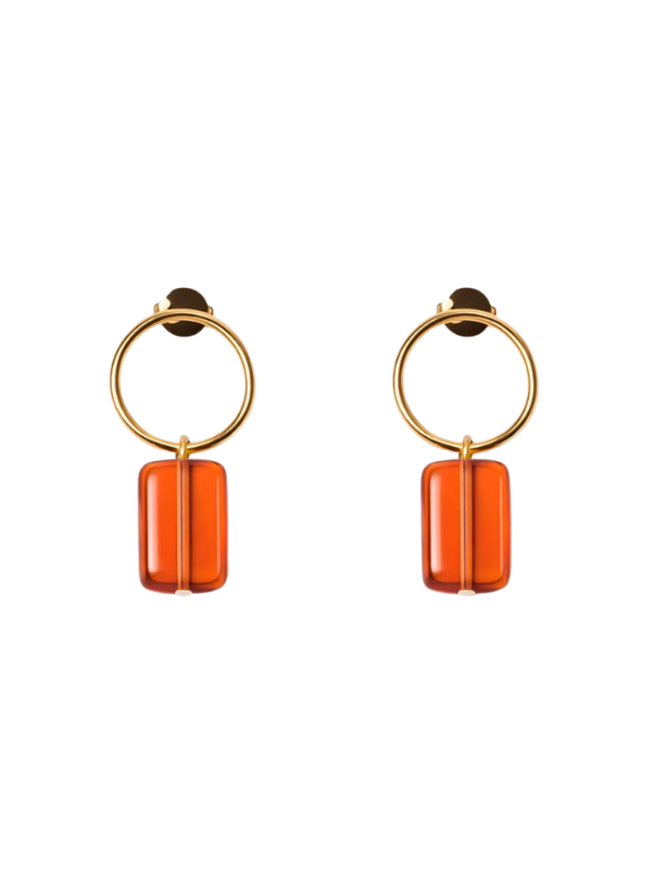 boucle d'oreille diabolo mandarine