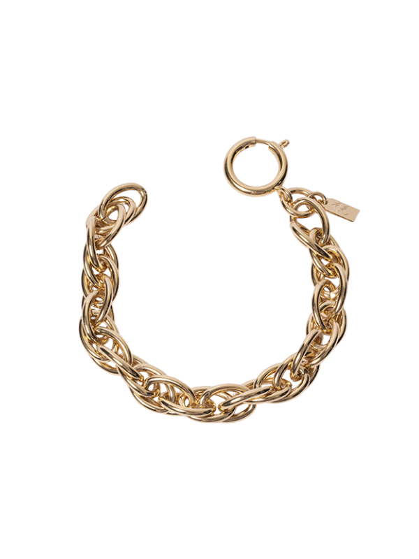 bracelet doré grosse maille